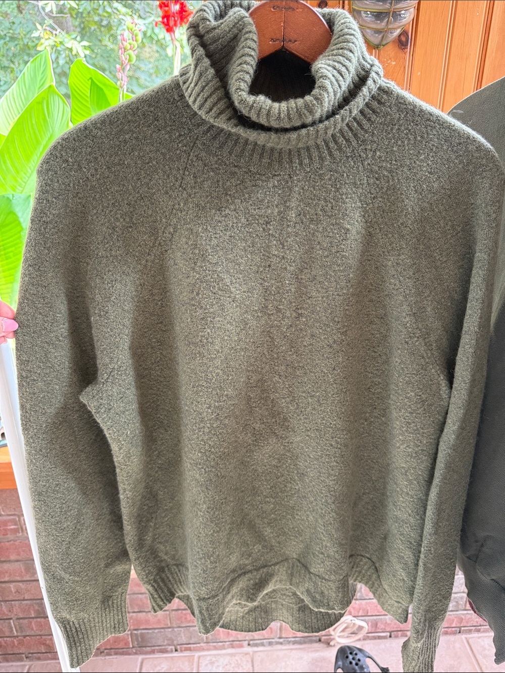 J Crew Dark Green Turtleneck Sweater
